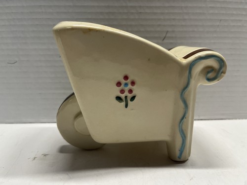 Vintage ceramic wheelbarrow - vintage,