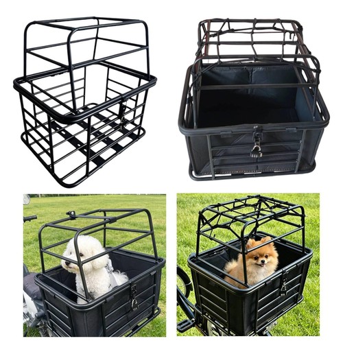 Dog bike rear basket - dog,