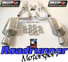 AUDI S4 B6 4.2 V8 EXHAUST MILLTEK CAT BACK RESONATED GT100 TAILS SSXAU296
