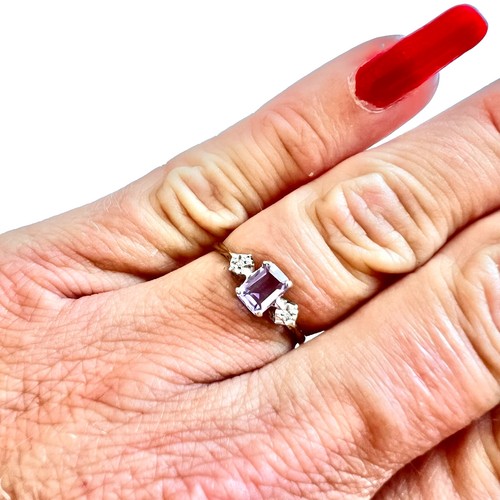 Amethyst diamond 9ct - 9ct, gold