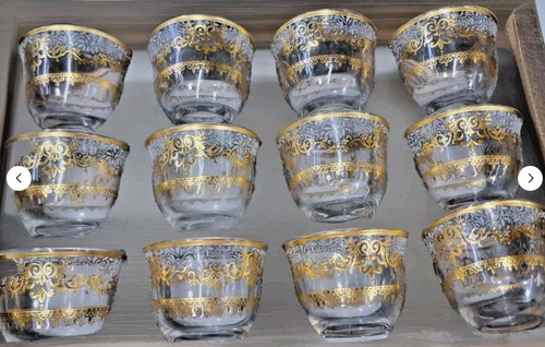 Luxury turkish kahwa glass set - luxury,