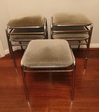 Vintage Grey Japanese Arcade Game Center Candy Cabinet Stool Chair