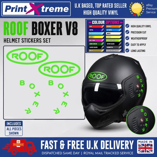 Roof boxer helmet stickers - roof,