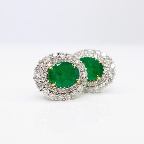 18k emerald diamond - emerald, &