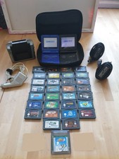 Game Boy Advance SP Bundle – 2 Consoles + 31 Games + Accessories + Case