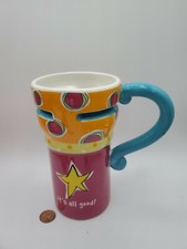 Rare Giftcraft by GANZ " it's all good" Coffee Mug Gift Tall Big Ceramic mug 