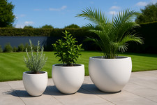 40cm Rustic White Egg