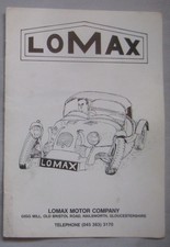 1985 Lomax motor company 223, 224 & 424 Kit Car Brochure