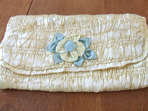 Vintage 1920 yellow ruched - vintage, 1920"s