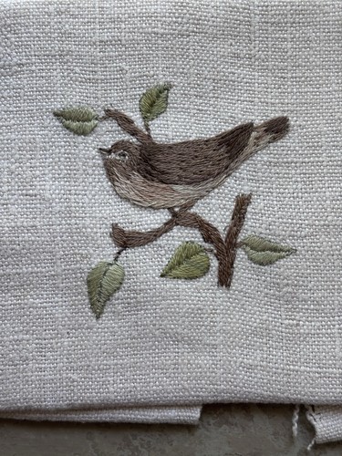 Hand embroidered bird - bird, on