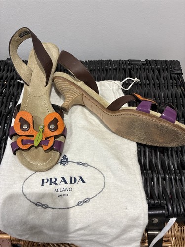 Prada butterfly sandals kitten - prada,