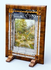 Art Deco Walnut And Glass Fire