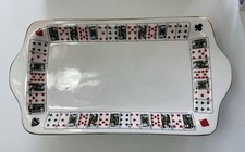 Vintage Queens Fine Bone China “Cut For Coffee” Sandwich Plate, Card Design, VGC