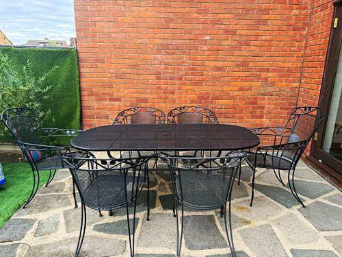 Black metal mesh - black,