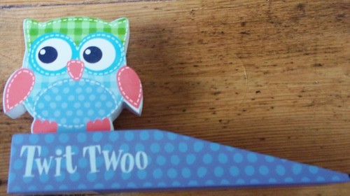Owl wooden door stop wedge - door,