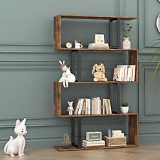 Wooden S-Shaped Bookcase