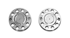 2X STAINLESS STEEL 22.5" WHEEL TRIMS COVERS FOR MAN SCANIA VOLVO DAF TRUCK LORRY