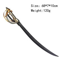 2x Deluxe Pirate Sword Prop