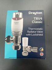 Drayton TRV4 White - Thermostatic Radiator Valve with Lockshield 15mm