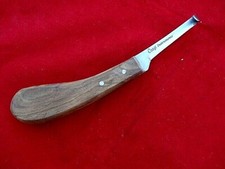 Left Hand Handed_SLIM BLADE Horse Hoof Knife BLADE JAPANESE STEEL  Wooden Handle