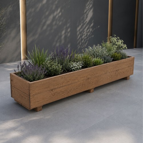 Large wooden garden - wooden, planter