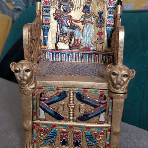 Egyptian pharaoh throne chair - egyptian,