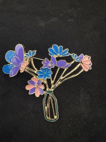 Brooch pin floral bouquet - brooch,