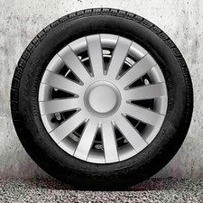 Set of 4x15 inch Wheel Trims to fit Seat Leon Ibiza Toledo Altea XL + badges