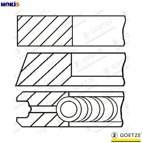 Piston ring kit - piston,