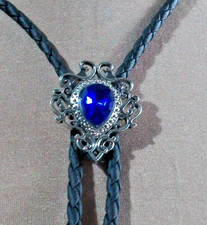 A# western bolo tie silver