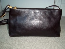 STUNNING VINTAGE PICARD (Germany) DARK TAN LEATHER SHOULDER BAG/CROSSBODY