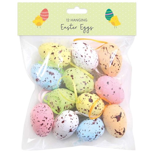 Pack hanging easter eggs - 12,