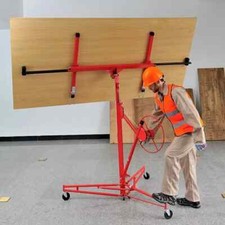 Profession Mobile 11ft Drywall Hoist Plasterboard Lifter Caster Panel Sheet Lift