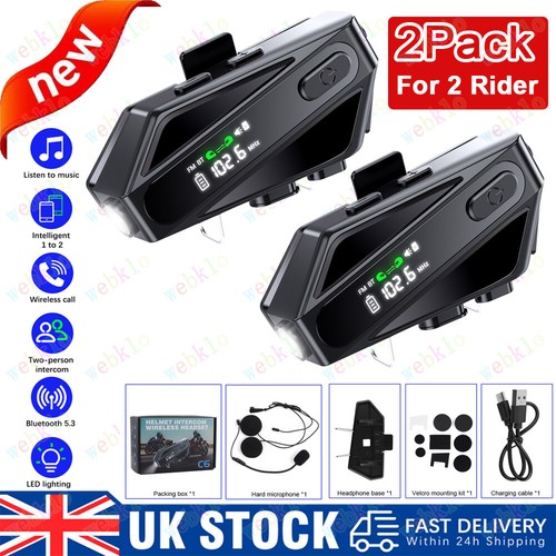 Led bluetooth motorcycle - 2x,