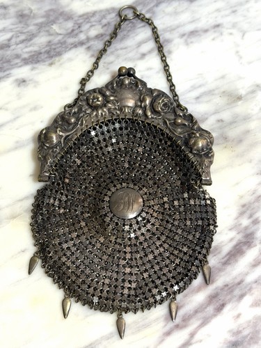 Antique german silver mesh - antique,