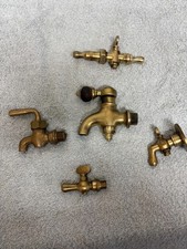 Vintage Stationary Engine Brass Water Drain Taps X 5