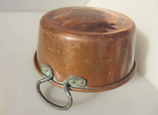 Antique Copper Jam Pan Fish Kettle Trough Tub Vintage Old Iron Handles Pot 15"W