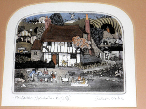 Graham clarke signed etching - signed,