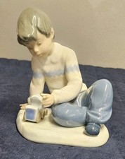 Nao Lladro Boy with Train 1987