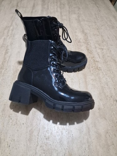 Patent boots faux uk3 - patent,