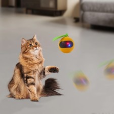 Electric Moving Ball for Cats - Interactive Rechargeable Toy with LED Light
