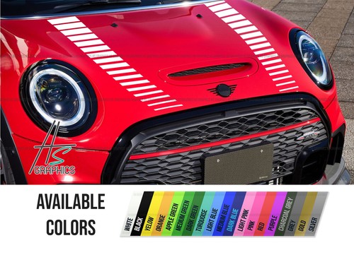 Mini cooper bonnet - mini, stripes
