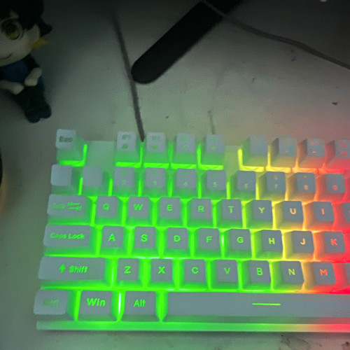 White gaming keyboard - gaming,