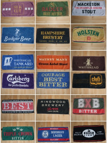 Vintage pub bar towels - bar,