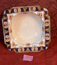 Antique Burgess Bros Carlisle Ware Imari 22cm Square bowl Plate Excellent