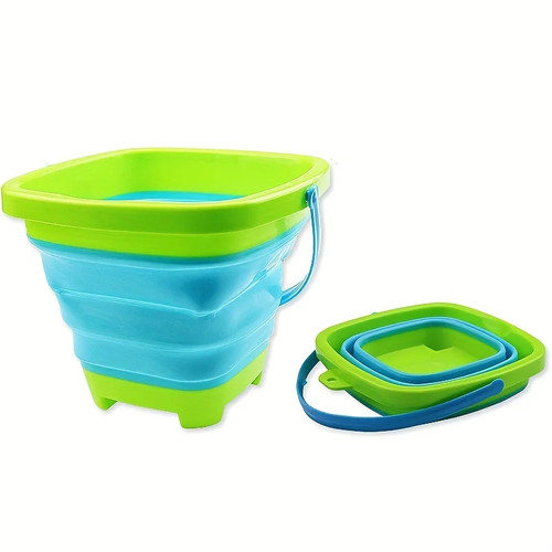 Foldable beach bucket silicone - beach,