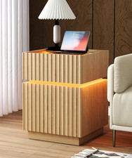 Fluted Nightstand with 2