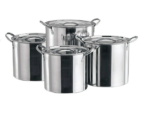 4pc stainless steel stockpot - stainless,
