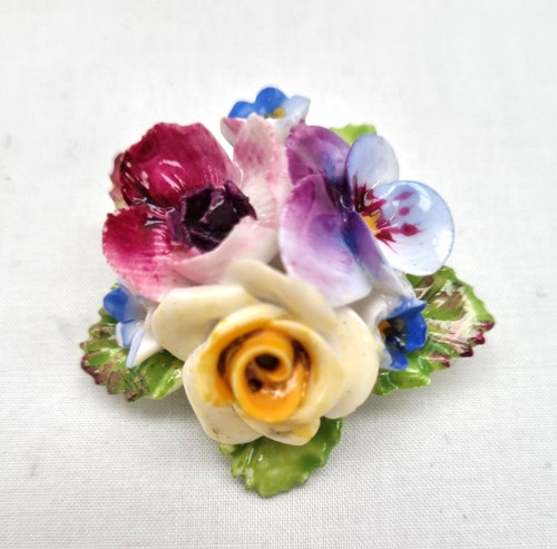 Vintage ceramic brooch - ceramic,