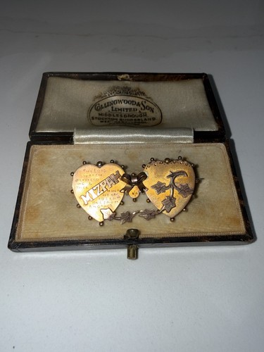 Antique 9ct gold mizpah - antique,